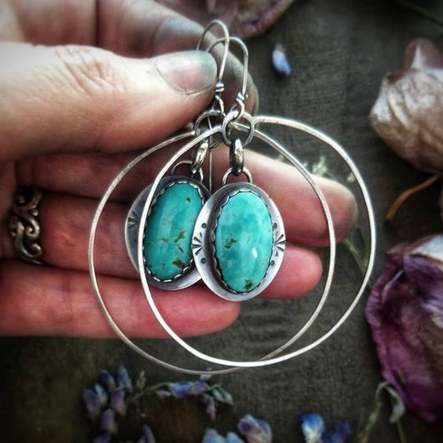 large circle retro fashion earrings for women