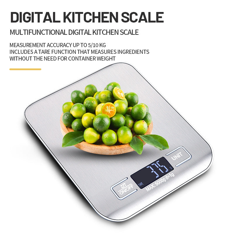 Digital Scale-Waterproof And Moisture-Proof Stainless Steel Electronic Scale One-Click Peeling