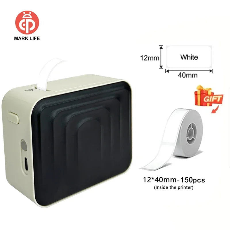 P15 Thermal Label Printer Mini Portable Wireless -compatible Labeling Sticker Machine for Home Office
