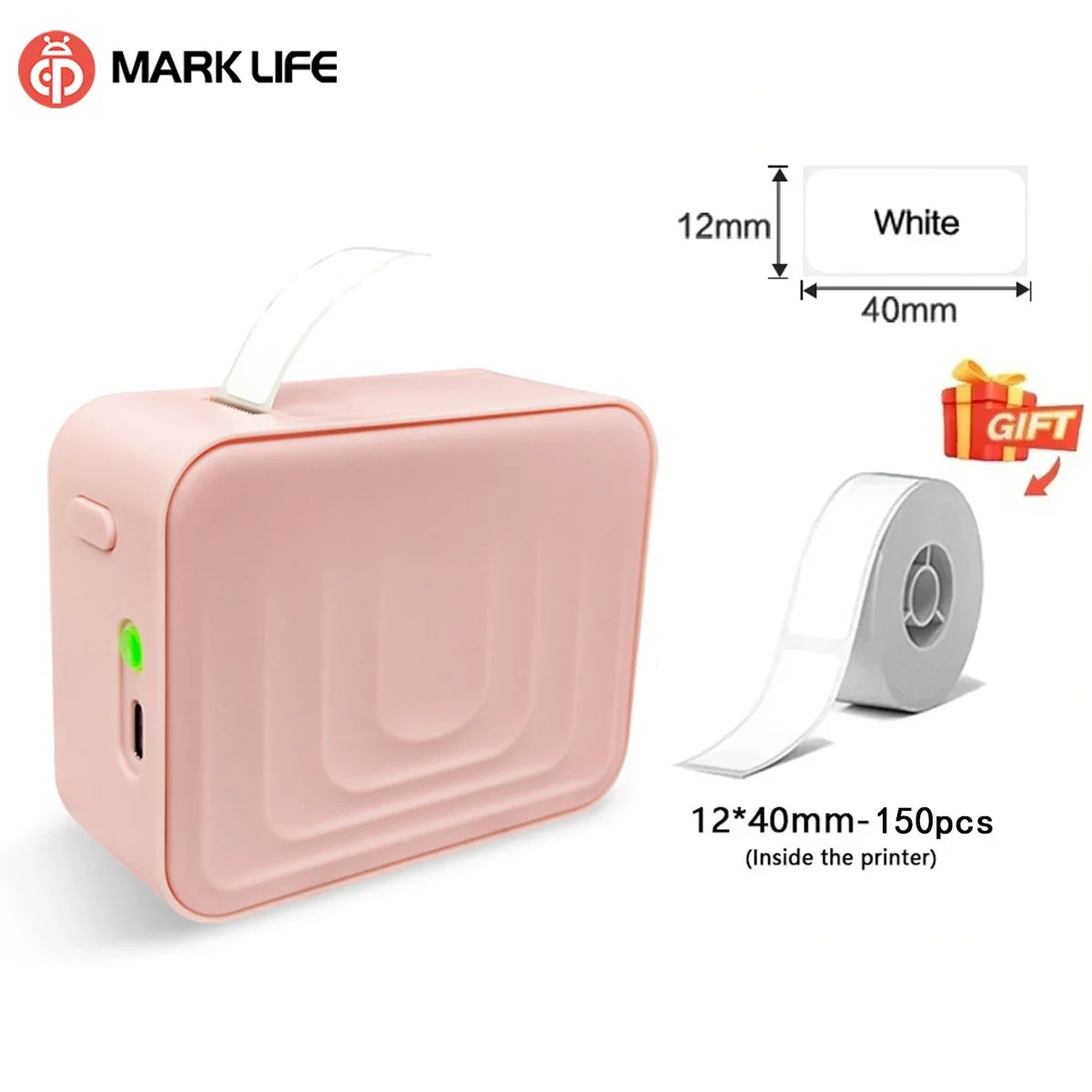 P15 Thermal Label Printer Mini Portable Wireless -compatible Labeling Sticker Machine for Home Office