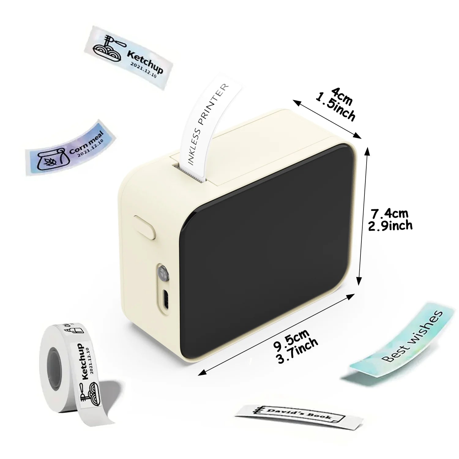 P15 Thermal Label Printer Mini Portable Wireless -compatible Labeling Sticker Machine for Home Office