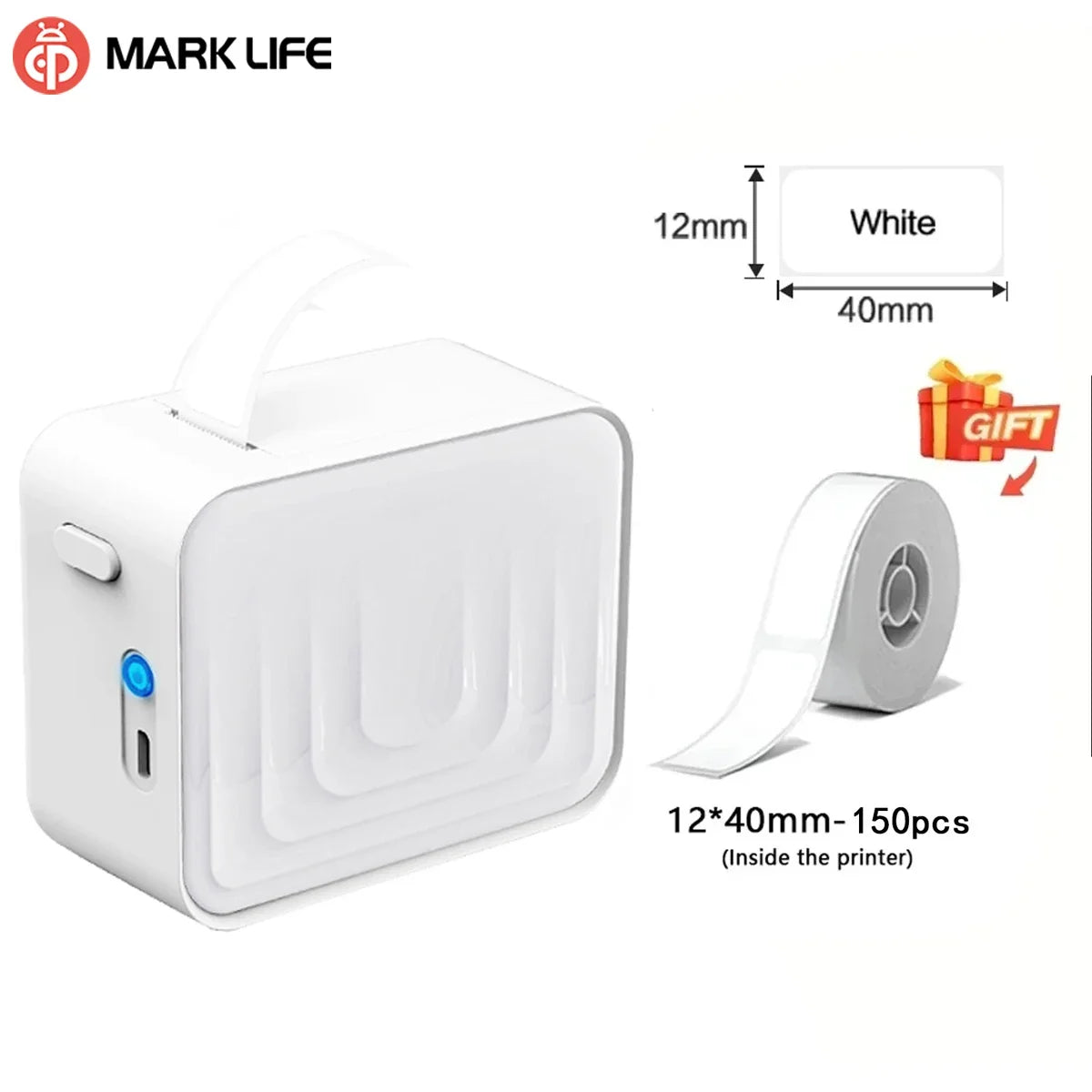 P15 Thermal Label Printer Mini Portable Wireless -compatible Labeling Sticker Machine for Home Office